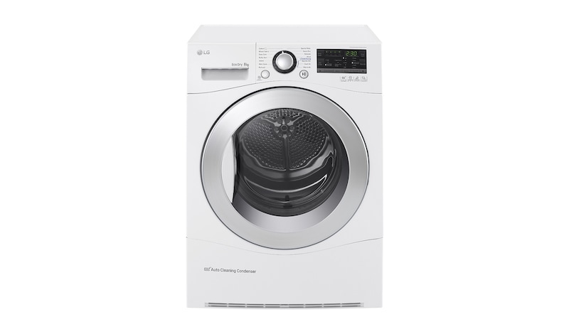 LG Trockner mit Wärmepumpen Technologie  | Energieeffizienzklasse* A++ | selbstreinigenden Kondensator für gleichbleibend niedrigen Energieverbrauch. Bis zu 8 kg Fassungsvermögen., RC8055AH2Z