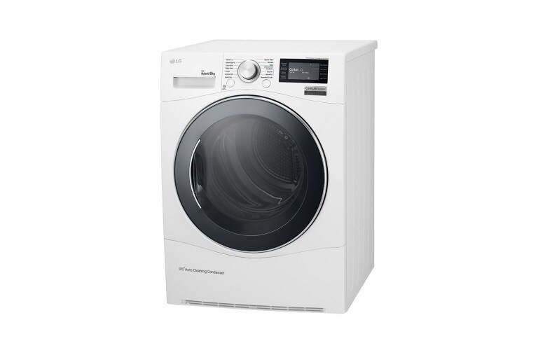 LG Trockner mit Centum System™ | Energieeffizienzklasse* A+++ | Wärmepumpen-Technologie und selbstreinigendem Kondensator | bis zu 8 kg Fassungsvermögen, RC8084AV3W