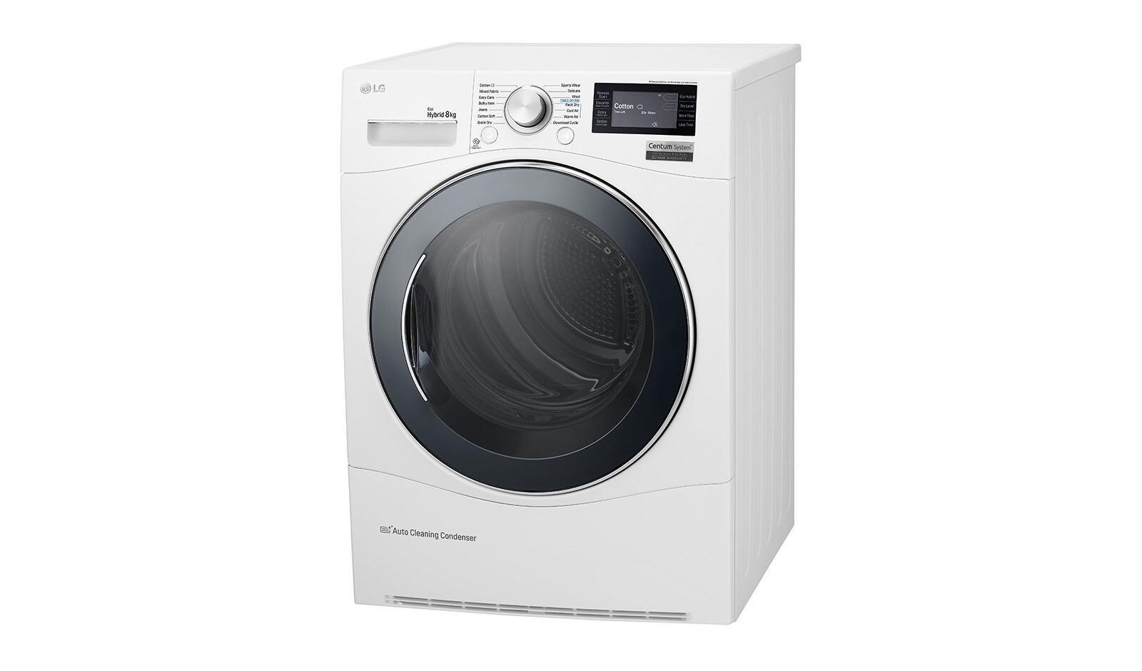 LG Trockner mit Centum System™ | Energieeffizienzklasse* A+++ | Wärmepumpen-Technologie und selbstreinigendem Kondensator | bis zu 8 kg Fassungsvermögen, RC8084AV3W