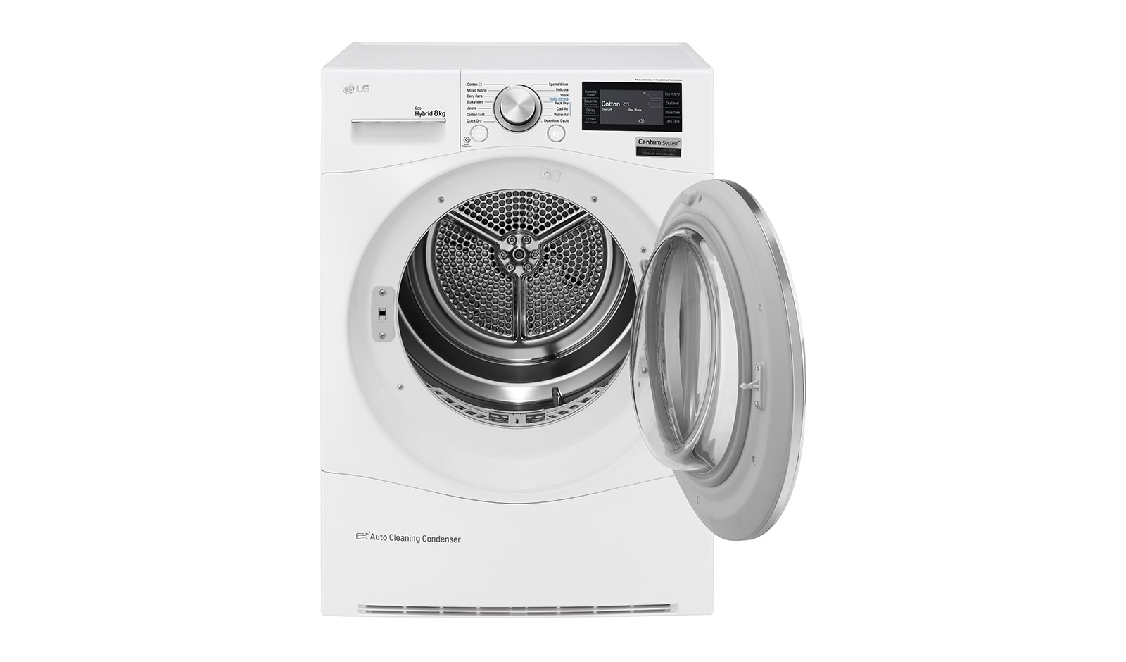 LG Trockner mit Centum System™ | Energieeffizienzklasse* A+++ | Wärmepumpen-Technologie und selbstreinigendem Kondensator | bis zu 8 kg Fassungsvermögen, RC8084AV3W