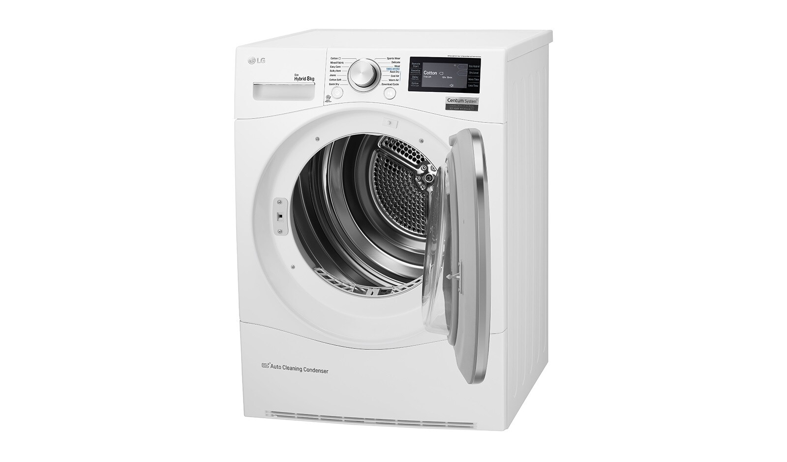LG Trockner mit Centum System™ | Energieeffizienzklasse* A+++ | Wärmepumpen-Technologie und selbstreinigendem Kondensator | bis zu 8 kg Fassungsvermögen, RC8084AV3W