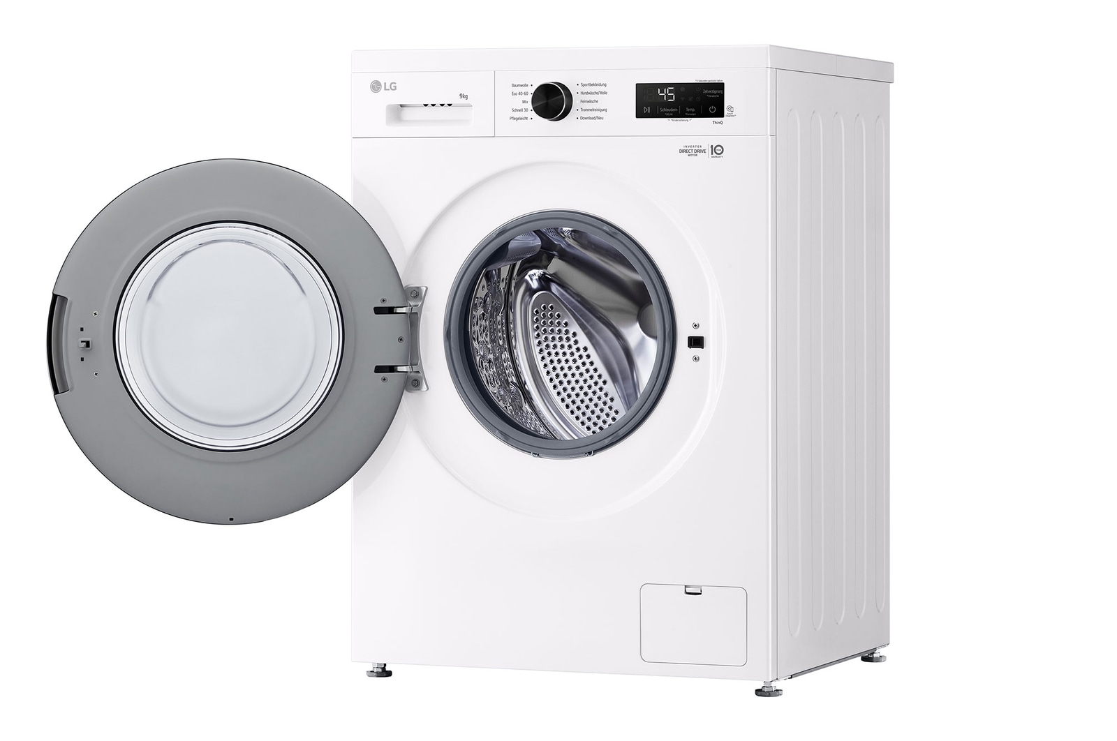 LG Waschmaschine Essence White (A, 9 kg, 1.310 U./Min.) Unterbaufähig mit Steam & Inverter Direct Drive® | F4WB3095, F4WB3095