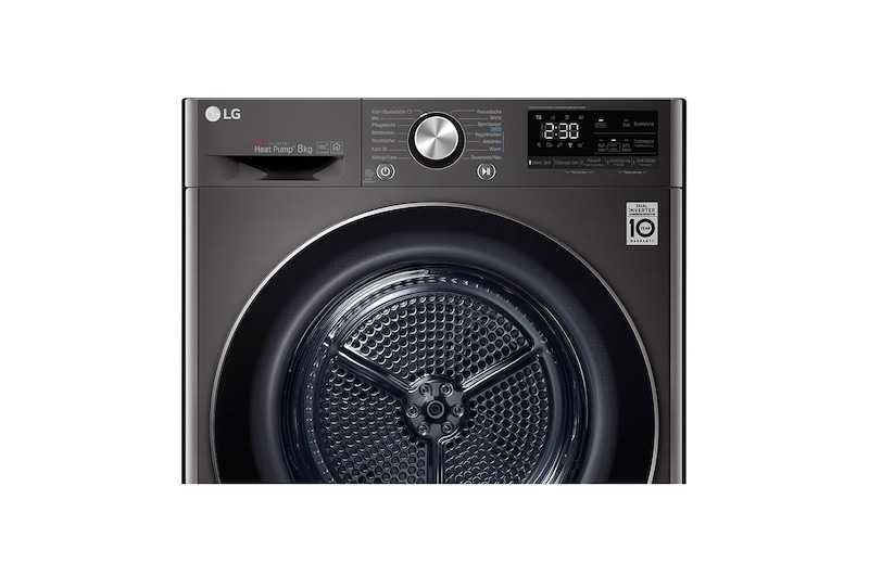 LG Trockner mit Dual Inverter Wärmepumpentechnologie und selbstreinigendem Kondensator bis zu 8 kg Fassungsvermögen, Energieeffizienzklasse A+++, DV908IH2S