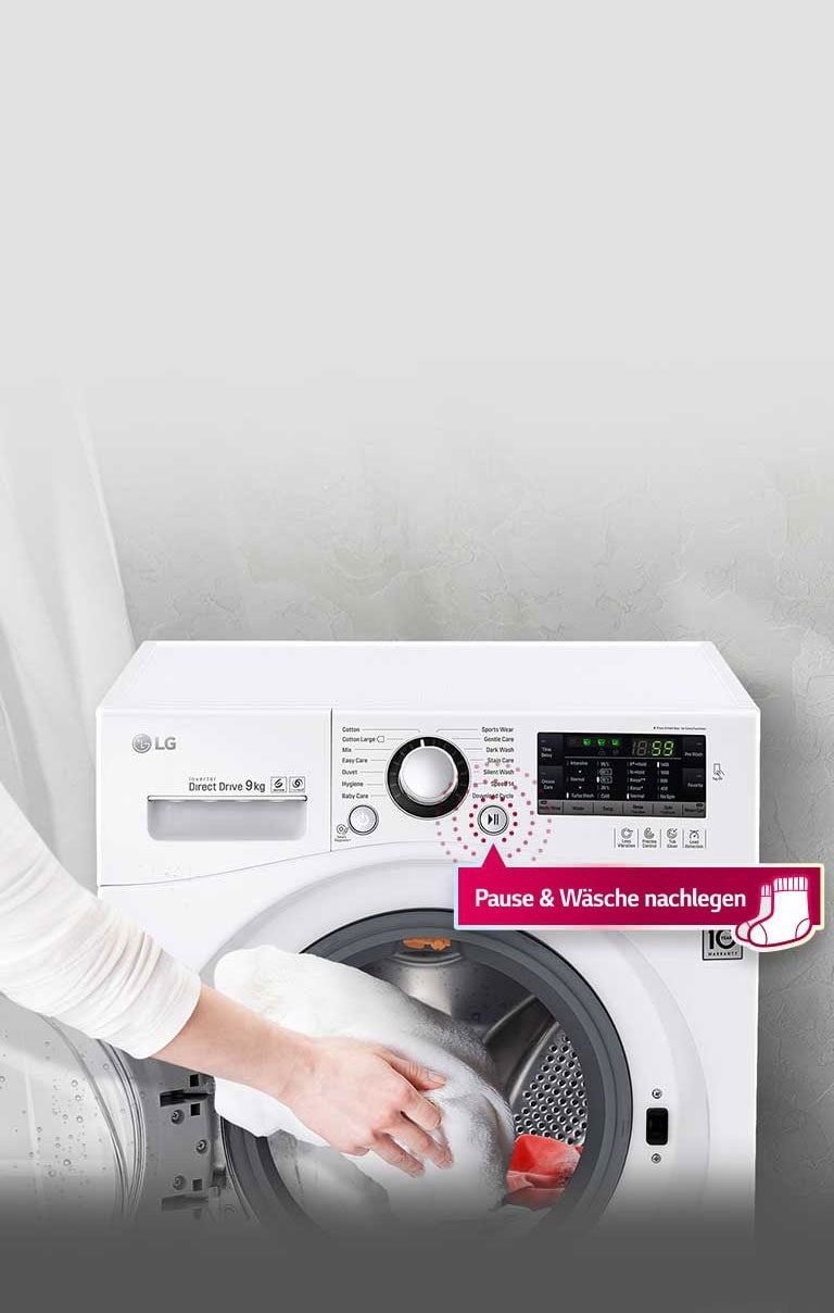 Waschmaschine mit 17 kg Kapazität | Energieeffizienzklasse E | 1.100 U./Min.  | Weiß mit Chrom-Bullaugenring | F11WM17TS2 - F11WM17TS2 | LG DE