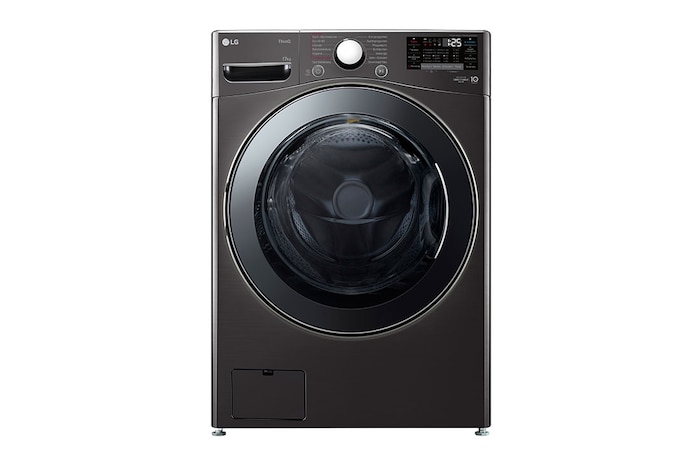 LG Waschmaschine Black Steel (E, 17 kg, 1.060 U./Min.) mit großer Kapazität | F11WM17TS2B, F11WM17TS2B