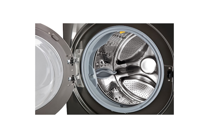 LG Waschmaschine Black Steel (E, 17 kg, 1.060 U./Min.) mit großer Kapazität | F11WM17TS2B, F11WM17TS2B