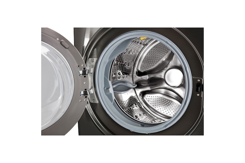 LG Waschmaschine Black Steel (E, 17 kg, 1.060 U./Min.) mit großer Kapazität | F11WM17TS2B, F11WM17TS2B