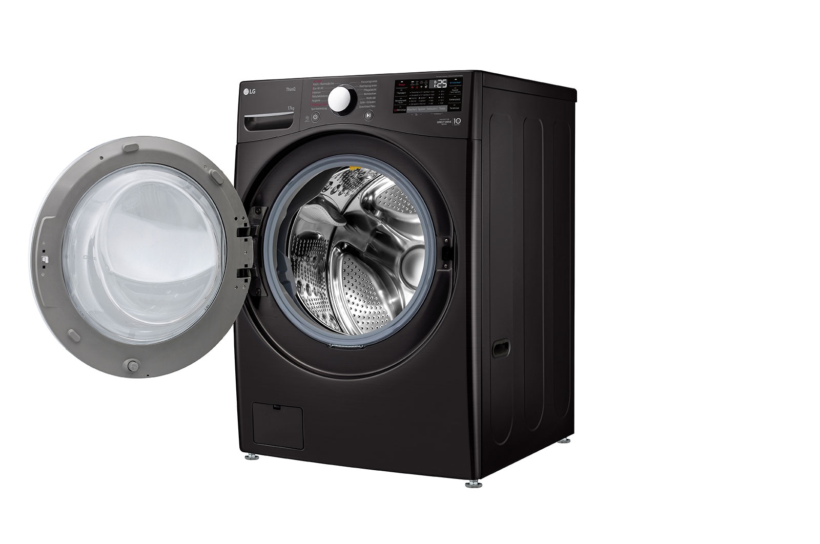 LG Waschmaschine Black Steel (E, 17 kg, 1.060 U./Min.) mit großer Kapazität | F11WM17TS2B, F11WM17TS2B