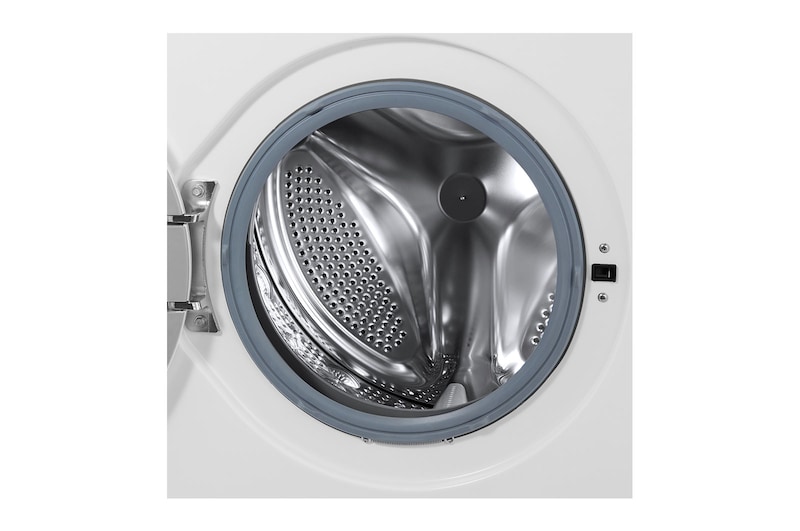 LG Waschmaschine mit 8 kg Kapazität | Energieeffizienzklasse D | 1.400 U./Min. | Weiß mit Kunststofffenstern Bullaugenring  | 1496QD3HT, F1496QD3HT1
