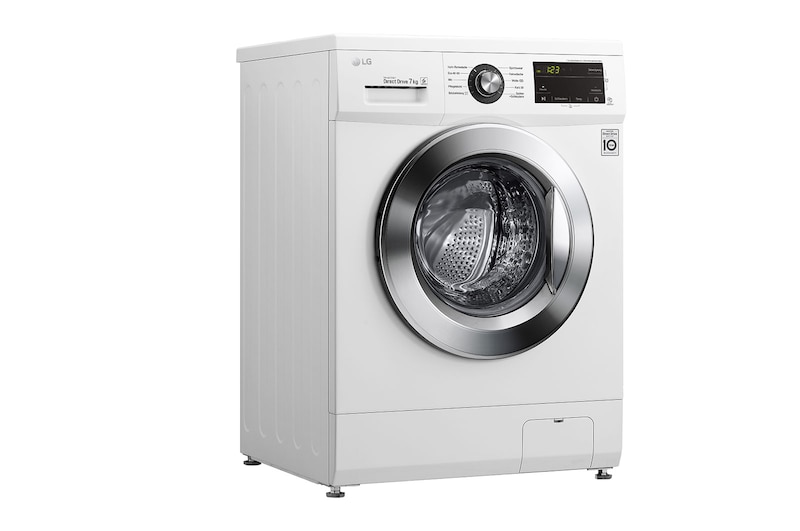 LG Waschmaschine mit 8 kg Kapazität | Energieeffizienzklasse D | 1.400 U./Min. | Weiß mit Kunststofffenstern Bullaugenring  | 1496QD3HT, F1496QD3HT1