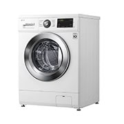 LG Waschmaschine mit 8 kg Kapazität | Energieeffizienzklasse D | 1.400 U./Min. | Weiß mit Kunststofffenstern Bullaugenring  | 1496QD3HT, F1496QD3HT1