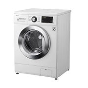 LG Waschmaschine mit 8 kg Kapazität | Energieeffizienzklasse D | 1.400 U./Min. | Weiß mit Kunststofffenstern Bullaugenring  | 1496QD3HT, F1496QD3HT1