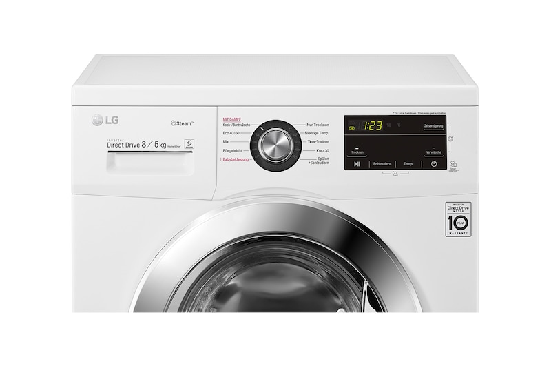 LG Waschtrockner | 8 kg Waschen / 5 kg Trocknen | 1.400 U./Min. | Steam | 6 Motion®, F14G6TDM2NE