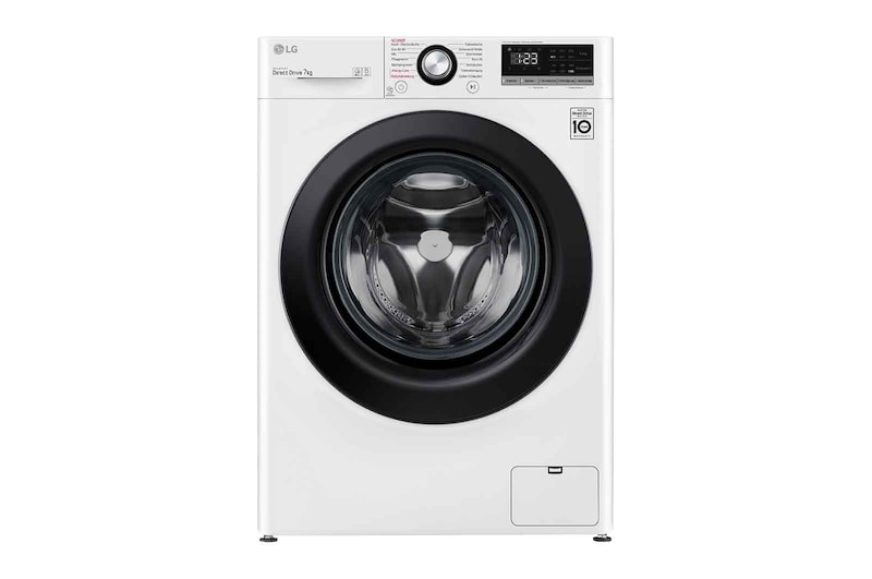 LG Waschmaschine | 7 kg | Energieeffizienzklasse D | 1.400 U./Min. | AI DD®  | Steam | Wäsche nachlegen | Neue Wohlfühl-Trommel, F14WM7EN0E