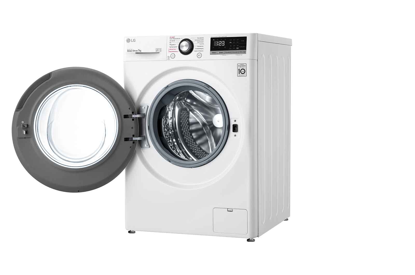 LG Waschmaschine | 7 kg | Energieeffizienzklasse D | 1.400 U./Min. | AI DD®  | Steam | Wäsche nachlegen | Neue Wohlfühl-Trommel, F14WM7EN0E