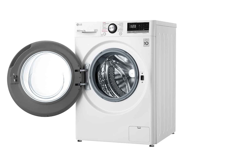 LG Waschmaschine | 7 kg | Energieeffizienzklasse D | 1.400 U./Min. | AI DD®  | Steam | Wäsche nachlegen | Neue Wohlfühl-Trommel, F14WM7EN0E