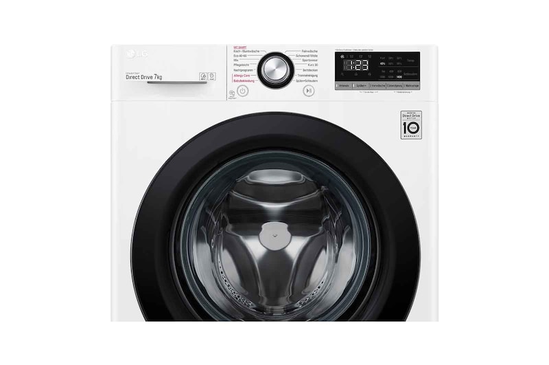 LG Waschmaschine | 7 kg | Energieeffizienzklasse D | 1.400 U./Min. | AI DD®  | Steam | Wäsche nachlegen | Neue Wohlfühl-Trommel, F14WM7EN0E