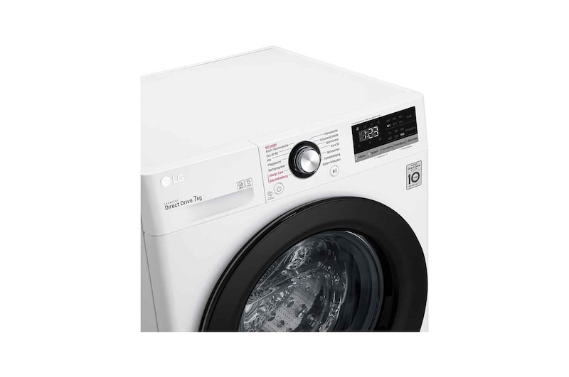 LG Waschmaschine | 7 kg | Energieeffizienzklasse D | 1.400 U./Min. | AI DD®  | Steam | Wäsche nachlegen | Neue Wohlfühl-Trommel, F14WM7EN0E