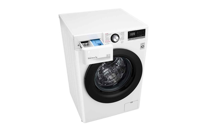 LG Waschmaschine | 7 kg | Energieeffizienzklasse D | 1.400 U./Min. | AI DD®  | Steam | Wäsche nachlegen | Neue Wohlfühl-Trommel, F14WM7EN0E