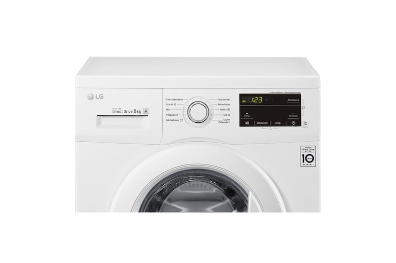 LG Waschmaschine | 8 kg | Energieeffizienzklasse D | 6 Motion DirectDrive® | Smart Diagnosis®, F14WM8KGE