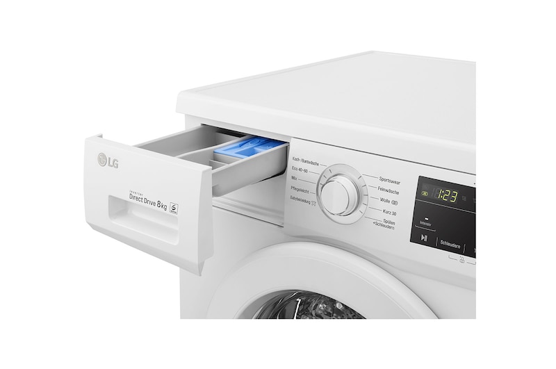 LG Waschmaschine | 8 kg | Energieeffizienzklasse D | 6 Motion DirectDrive® | Smart Diagnosis®, F14WM8KGE