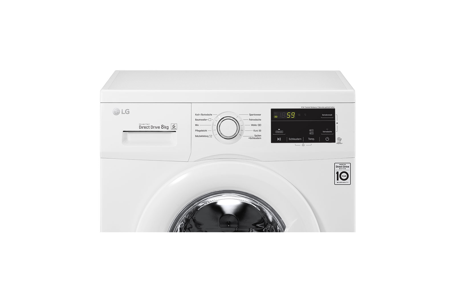 LG Waschmaschine | 8 kg | 6 Motion DirectDrive™ | Smart Diagnosis™, F14WM8MC0