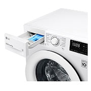 LG Waschmaschine mit 9 kg Kapazität | Energieeffizienzklasse B | 1.400 U./Min. | Weiß mit weißem Bullaugenring | F14WM9EN0B, F14WM9EN0B