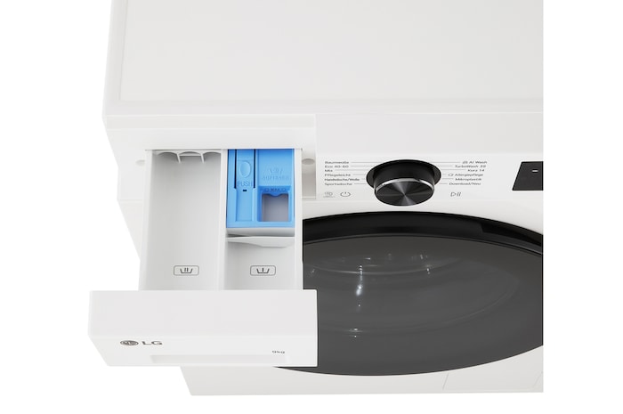 Ein Bild für die Abmessung und Installation der LG Frontlader-Waschmaschine