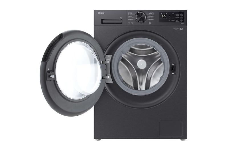 Vorderansicht der geöffneten LG Frontlader-Waschmaschine
