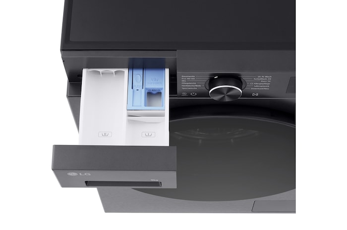 Ein Bild für die Abmessung und Installation der LG Frontlader-Waschmaschine