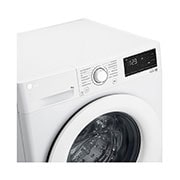 LG Waschmaschine mit 9 kg Kapazität | Energieeffizienzklasse A | 1.400 U./Min. | Weiß mit silbernem Bullaugenring | F4NV3193, F4NV3193