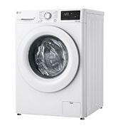 LG Waschmaschine mit 9 kg Kapazität | Energieeffizienzklasse A | 1.400 U./Min. | Weiß mit silbernem Bullaugenring | F4NV3193, F4NV3193