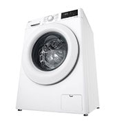 LG Waschmaschine mit 9 kg Kapazität | Energieeffizienzklasse A | 1.400 U./Min. | Weiß mit silbernem Bullaugenring | F4NV3193, F4NV3193