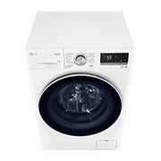 LG Waschmaschine mit 9 kg Kapazität | Energieeffizienzklasse A | 1.400 U./Min. | Weiß mit schwarzem Bullaugenring | F4NV7091, F4NV7091