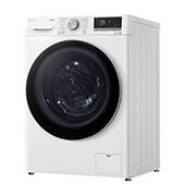 LG Waschmaschine mit 9 kg Kapazität | Energieeffizienzklasse A | 1.400 U./Min. | Weiß mit schwarzem Bullaugenring | F4NV7091, F4NV7091