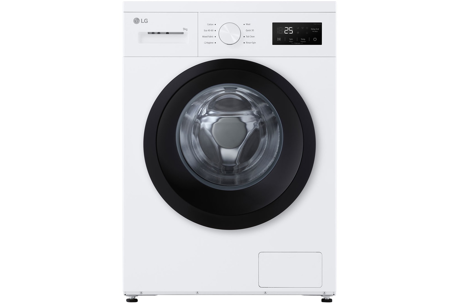 Vorderansicht der 10 kg Frontlader-Waschmaschine weiß – Hygienepflege, Schnellreinigung 30, Tub Clean {F4WB2095}