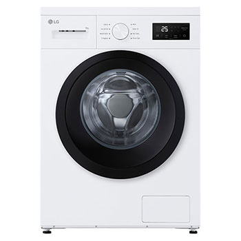 Vorderansicht der 10 kg Frontlader-Waschmaschine weiß – Hygienepflege, Schnellreinigung 30, Tub Clean {F4WB2095}