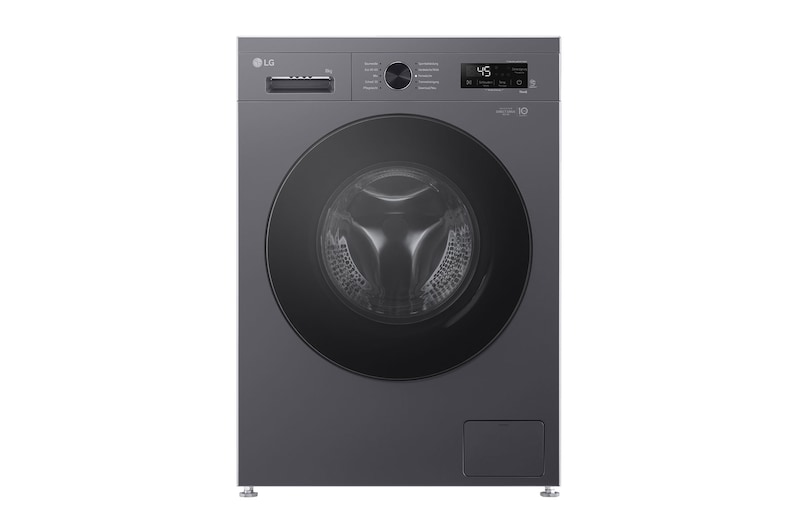 Vorderseite von Waschmaschine Dark Stone (A, 8 kg,  1.350 U./Min.) Unterbaufähig mit Steam & Inverter Direct Drive® | F4WB308YB