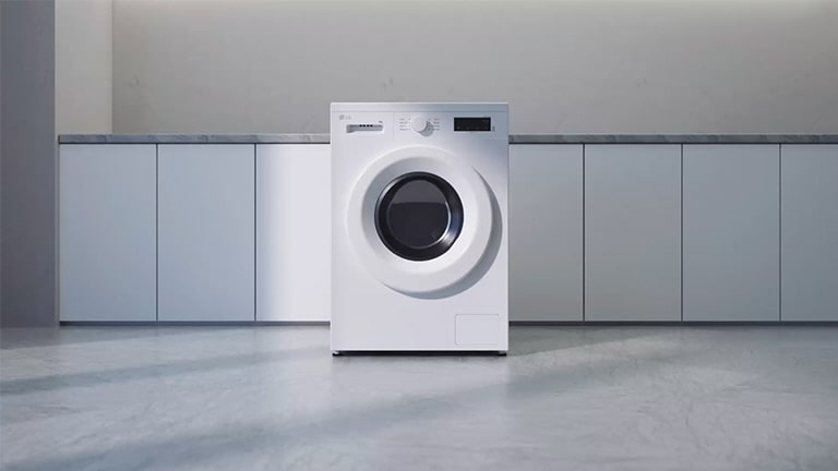 Es zeigt, dass die Deckplatte der Waschmaschine abgenommen werden kann.	