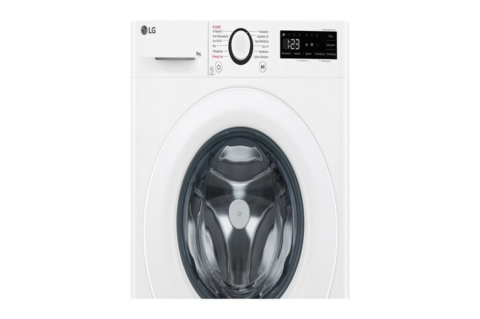 LG Waschmaschine Weiß (9 kg, 1.400 U./Min., EEK A -10%*) mit AI DD® & TurboWash®360° | F4WR3193, F4WR3193