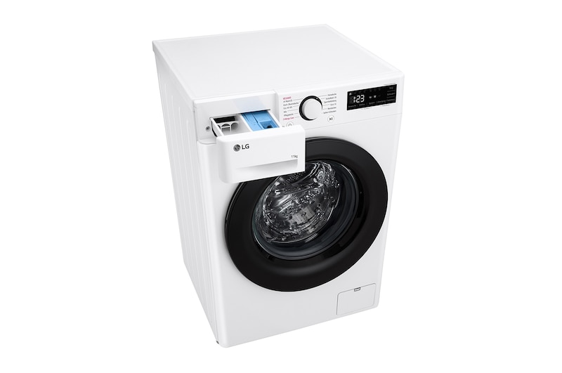 LG Waschmaschine Weiß (A-10%*, 11 kg, 1.350 U./Min.) mit AI DD® & TurboWash®360° | F4WR4016, F4WR4016