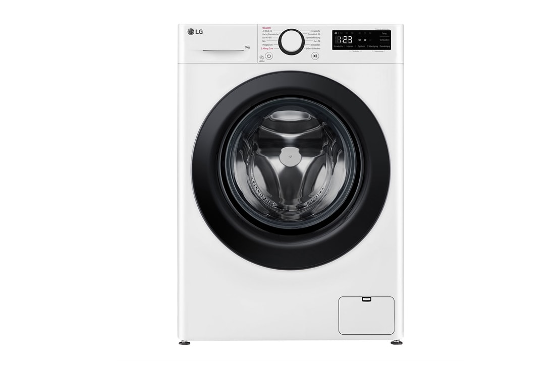 LG Waschmaschine Weiß (9 kg, 1.400 U./Min., EEK A -10%*) mit AI DD®, Steam & TurboWash®360° | F4WR4096, F4WR4096