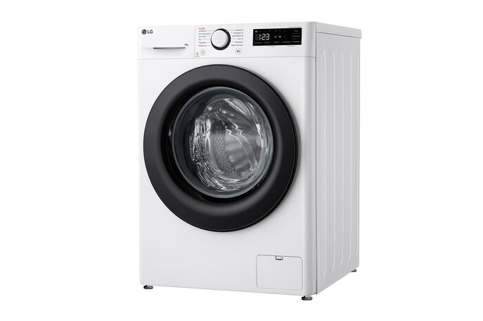 LG Waschmaschine Weiß (9 kg, 1.400 U./Min., EEK A -10%*) mit AI DD®, Steam & TurboWash®360° | F4WR4096, F4WR4096