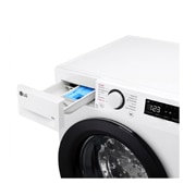 LG Waschmaschine Weiß (9 kg, 1.400 U./Min., EEK A -10%*) mit AI DD®, Steam & TurboWash®360° | F4WR4096, F4WR4096