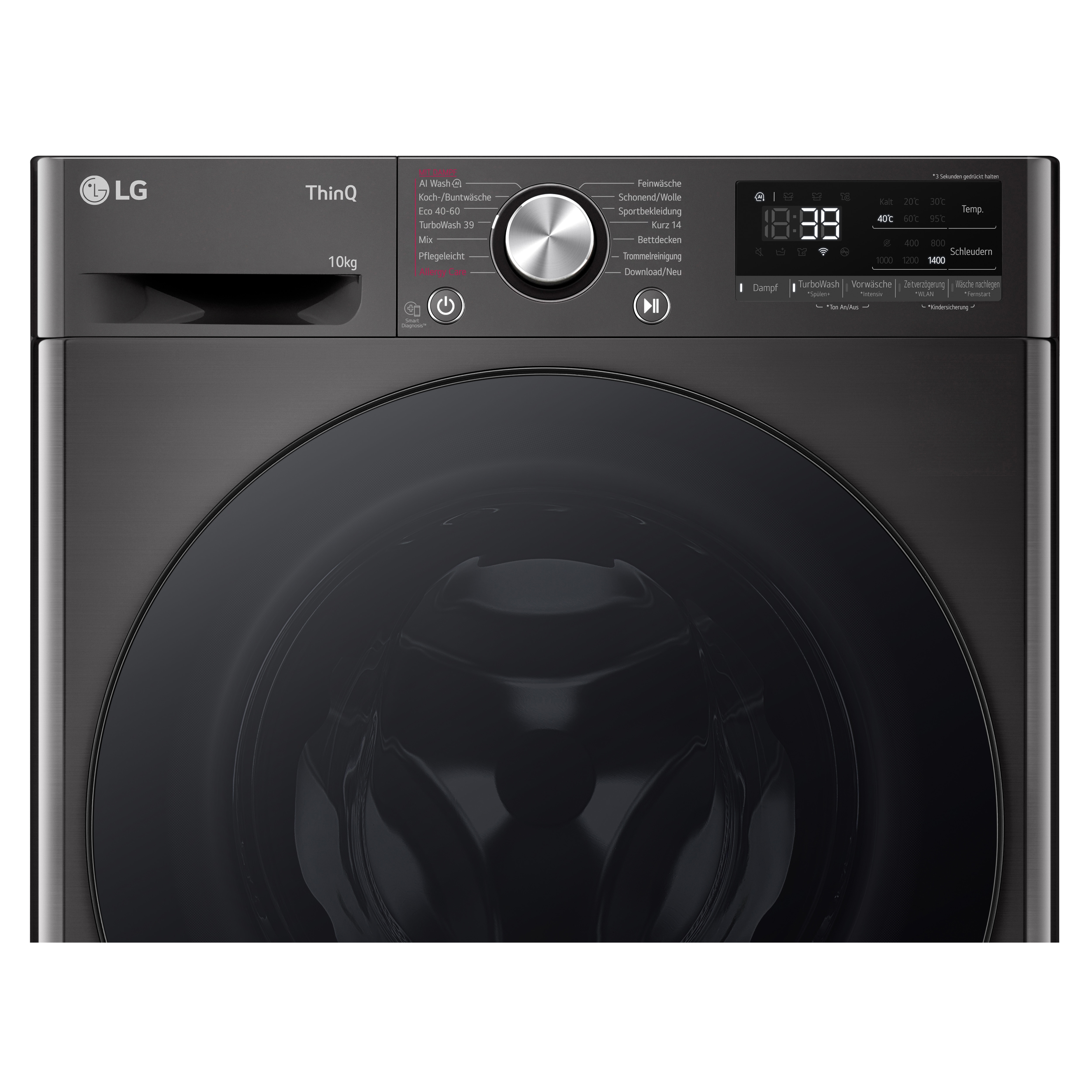 LG Waschmaschine Weiß (A-10%*, 11 kg, 1.350 U./Min.) mit AI DD® & TurboWash®360° | F4WR700YB, F4WR700YB