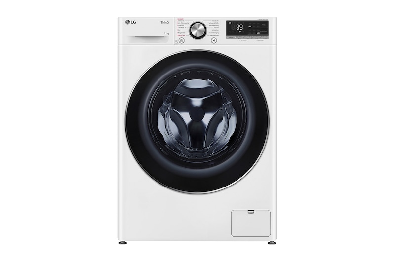 LG Waschmaschine Weiß (A-10%*, 11 kg, 1.350 U./Min.) mit AI DD® & TurboWash®360° | F4WR7012, F4WR7012