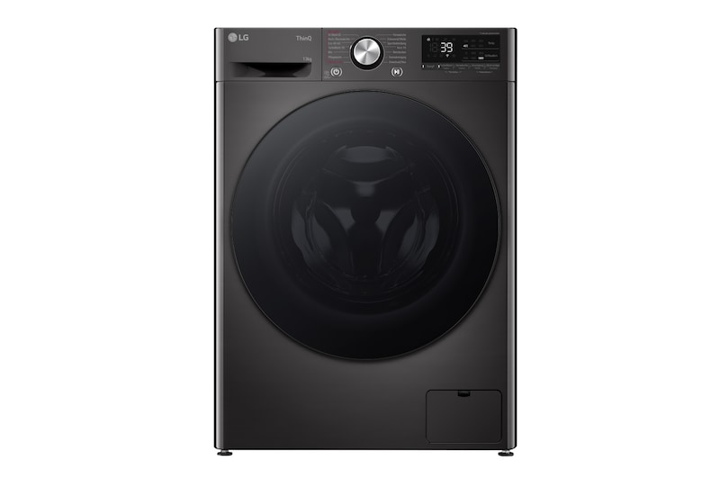 LG Waschmaschine Schwarz (A-20%*, 13 kg, 1.360 U./Min.) mit AI DD® & TurboWash®360° | F4WR703YB, F4WR703YB