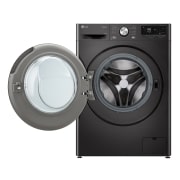 LG Waschmaschine mit 13 kg Kapazität | EKK A | 1.400 U./Min. | Platinum Black mit schwarzem Bullaugenring | F4WR703YB, F4WR703YB