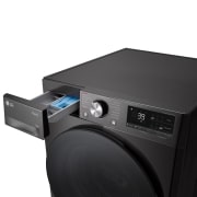 LG Waschmaschine Schwarz (A-20%*, 13 kg, 1.360 U./Min.) mit AI DD® & TurboWash®360° | F4WR703YB, F4WR703YB
