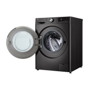 LG Waschmaschine mit 13 kg Kapazität | EKK A | 1.400 U./Min. | Platinum Black mit schwarzem Bullaugenring | F4WR703YB, F4WR703YB